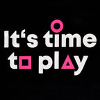 Productafbeelding It’s Time to Play T-shirt voor Squid Game Fans Zwart