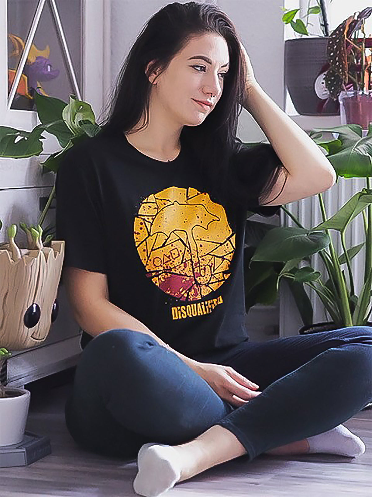 Productafbeelding Cookie Disqualified T-shirt voor Squid Game Fans zwart