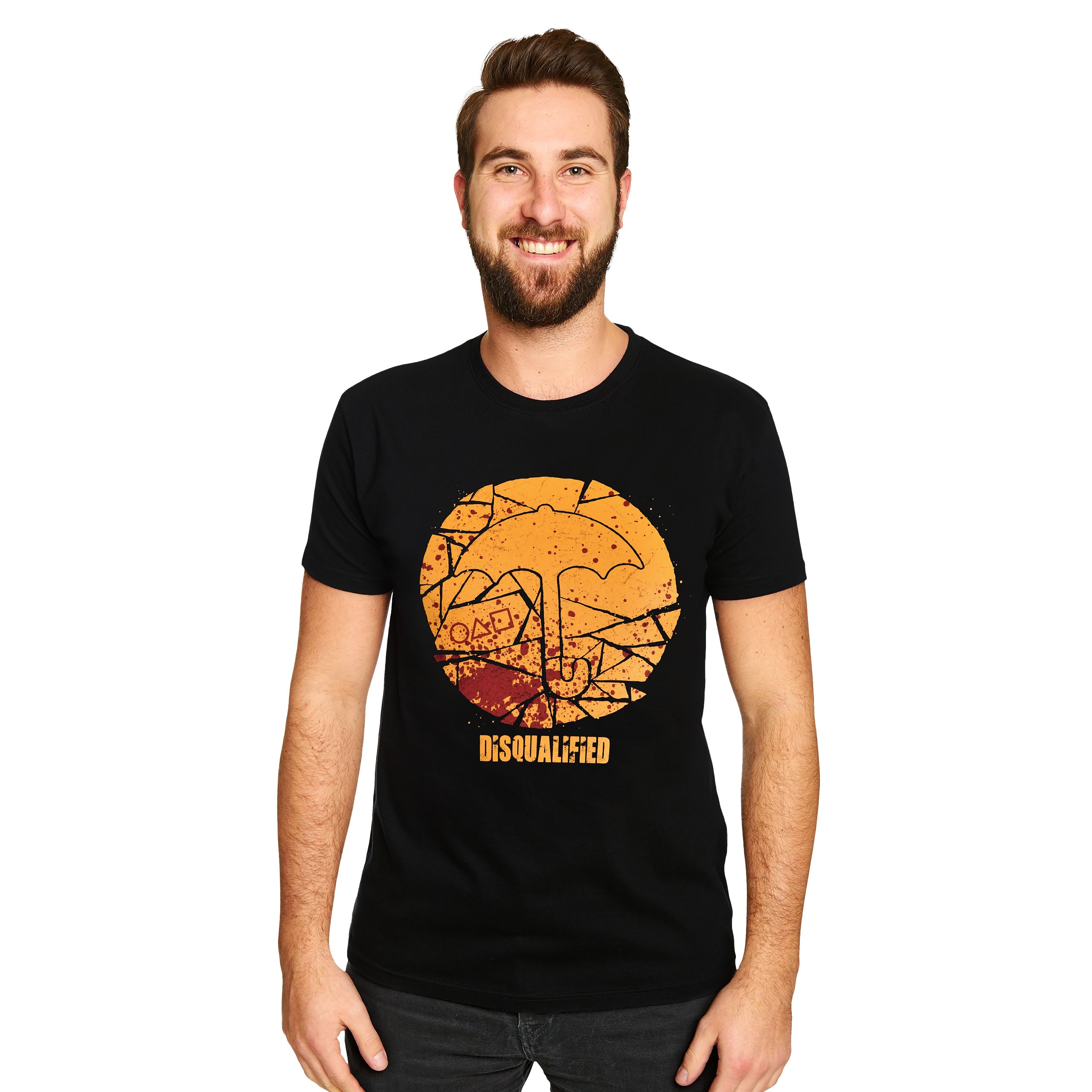 Productafbeelding Cookie Disqualified T-shirt voor Squid Game Fans zwart
