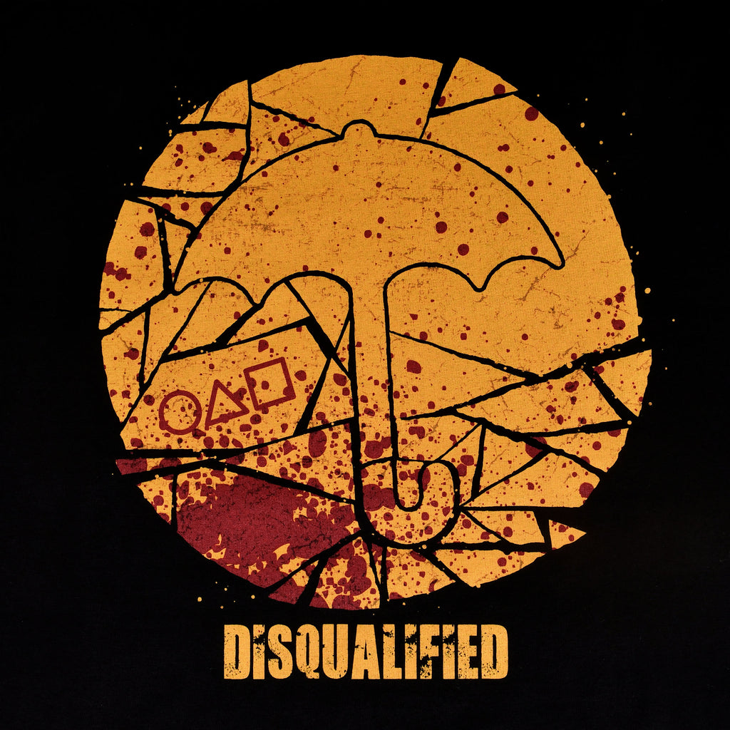Productafbeelding Cookie Disqualified T-shirt voor Squid Game Fans zwart