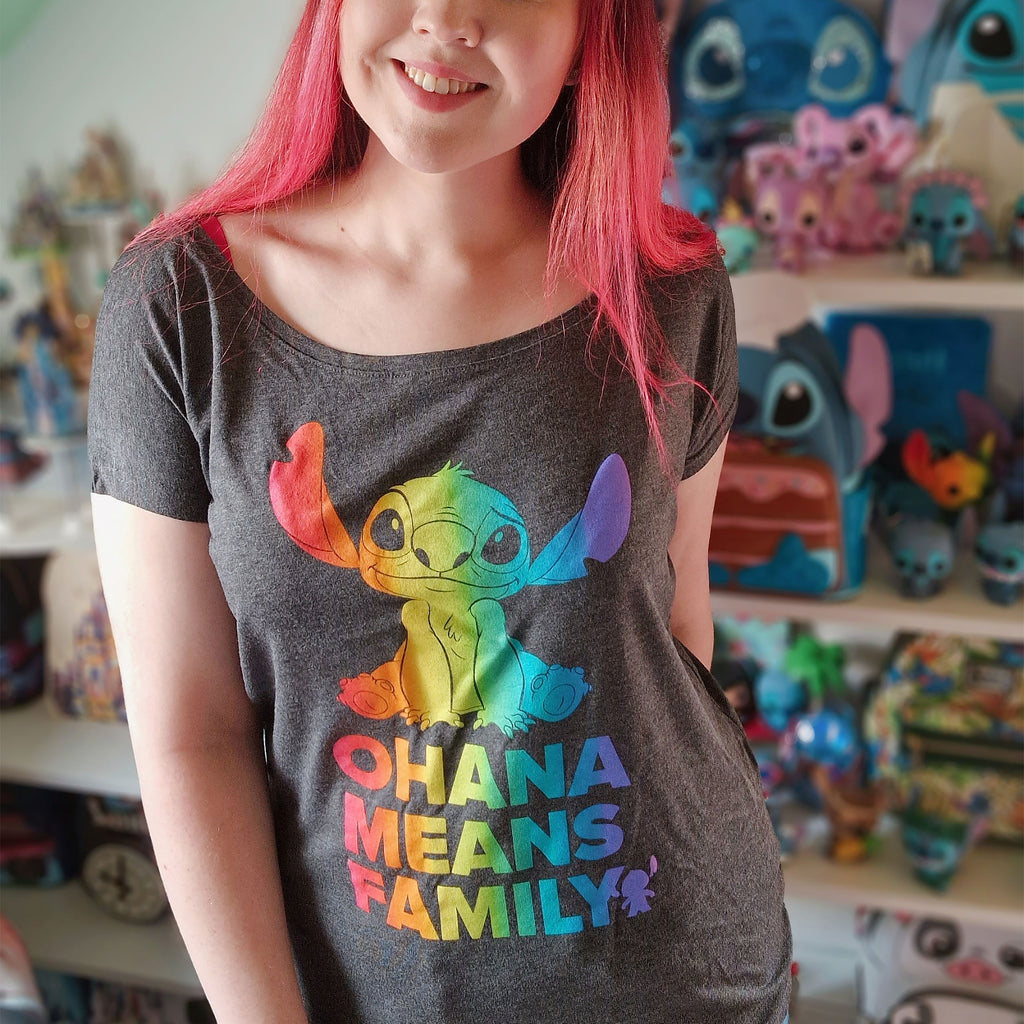 Productafbeelding Lilo & Stitch - Ohana Rainbow Pride Dames Loose Fit T-Shirt