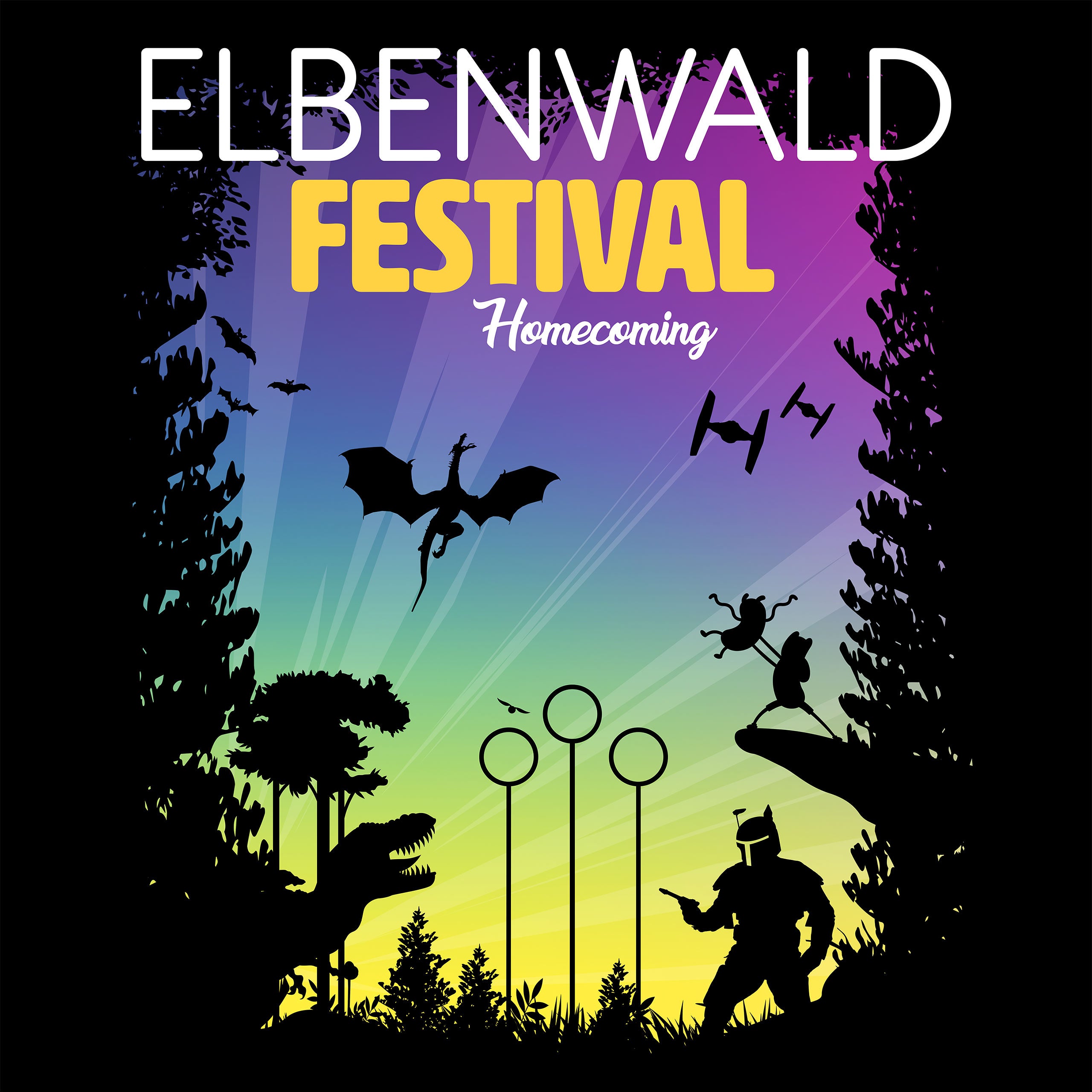 Productafbeelding Elbenwald Festival Homecoming T-Shirt zwart