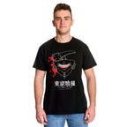 Productafbeelding Tokyo Ghoul - Bloed Gevulde Masker T-Shirt Zwart