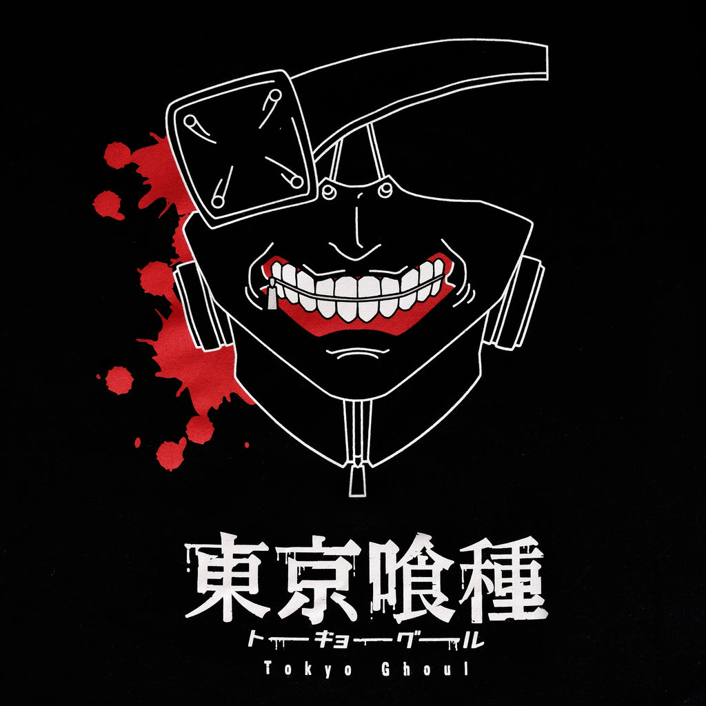 Productafbeelding Tokyo Ghoul - Bloed Gevulde Masker T-Shirt Zwart