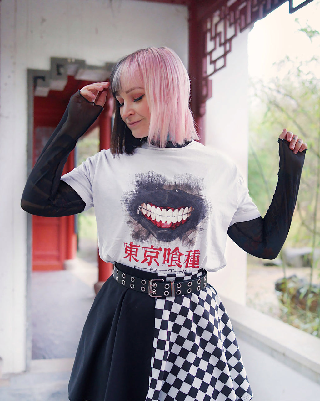 Productafbeelding Tokyo Ghoul - Geschraapt Masker T-Shirt wit