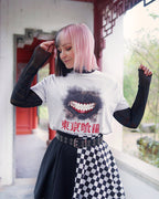 Productafbeelding Tokyo Ghoul - Geschraapt Masker T-Shirt wit