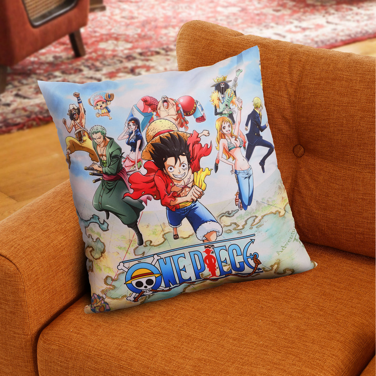Productafbeelding One Piece - Skull en Pirate Crew Kussen