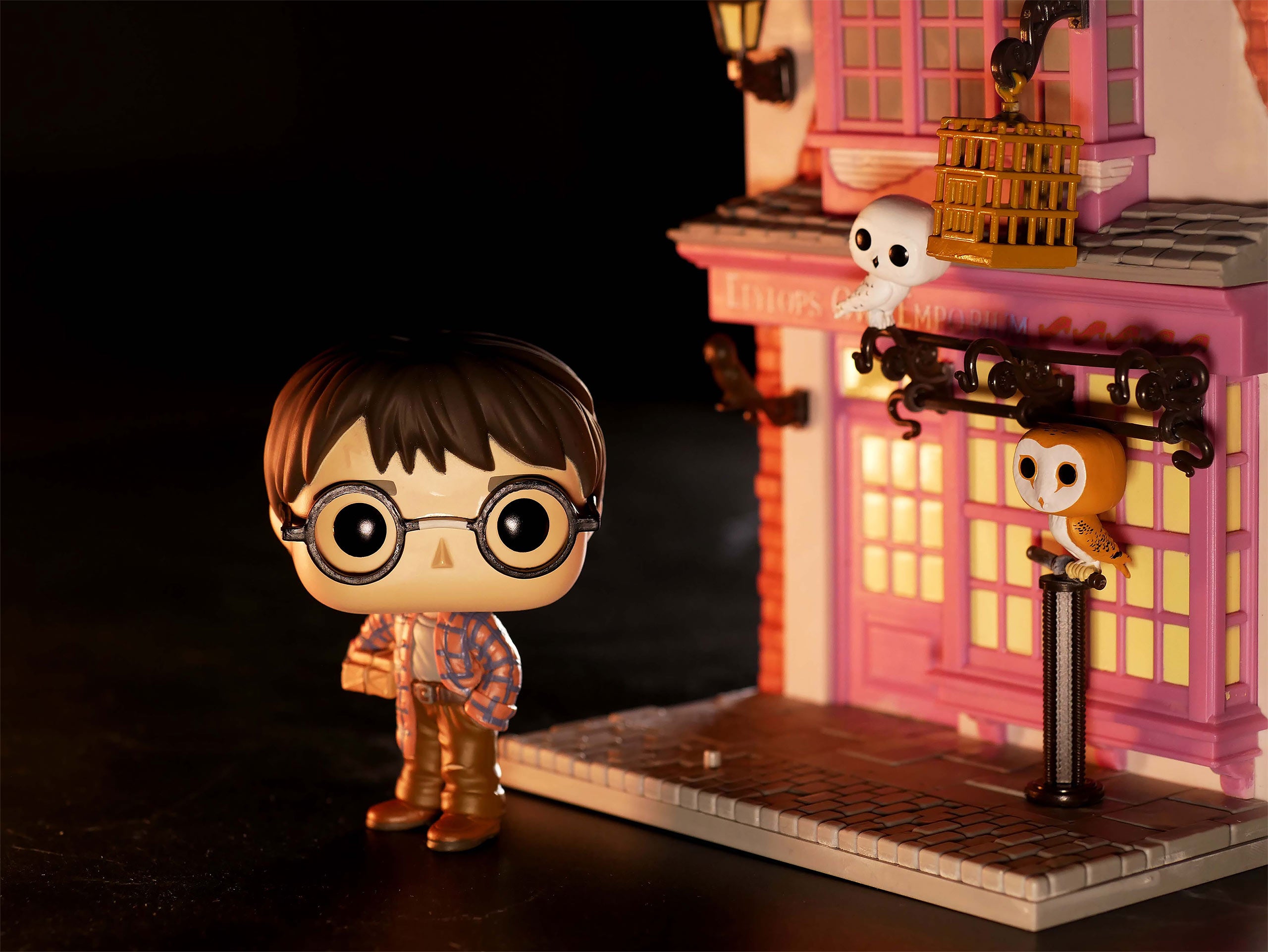 Productafbeelding Harry Potter en Eeylops Uil Winkel Funko Pop Figurine met Diorama