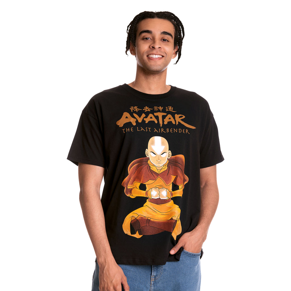 Productafbeelding Avatar De Laatste Luchtmeester - Aang State Pose T-shirt zwart