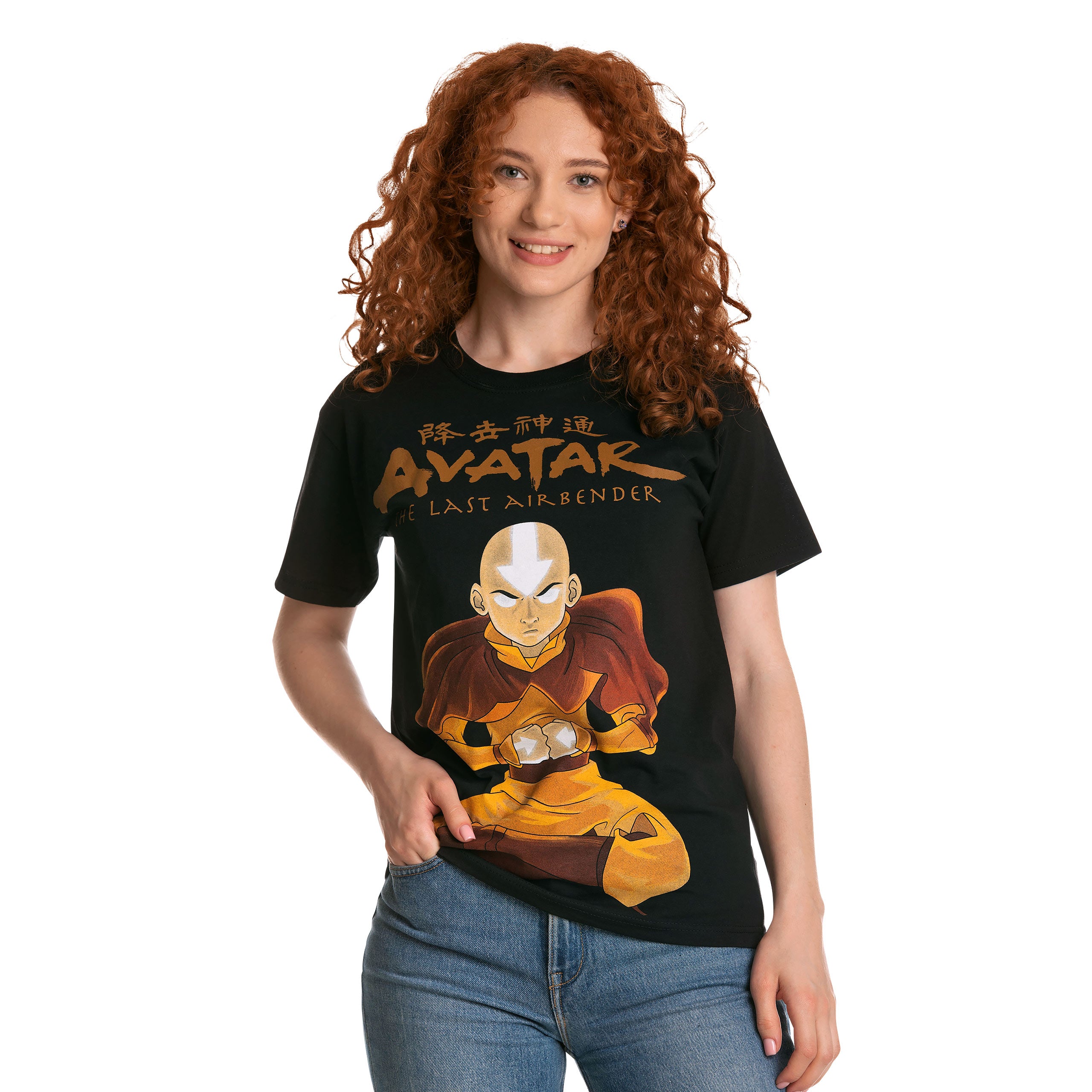 Productafbeelding Avatar De Laatste Luchtmeester - Aang State Pose T-shirt zwart