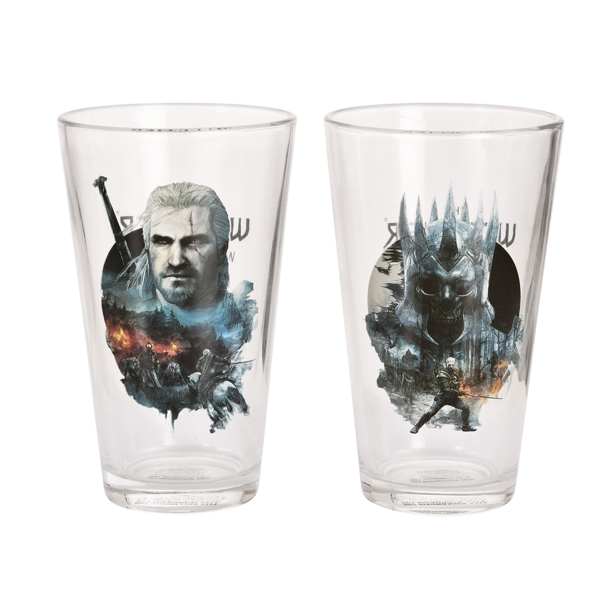 Productafbeelding Witcher 3 - Geralt en Eredin Glazen Set van 2