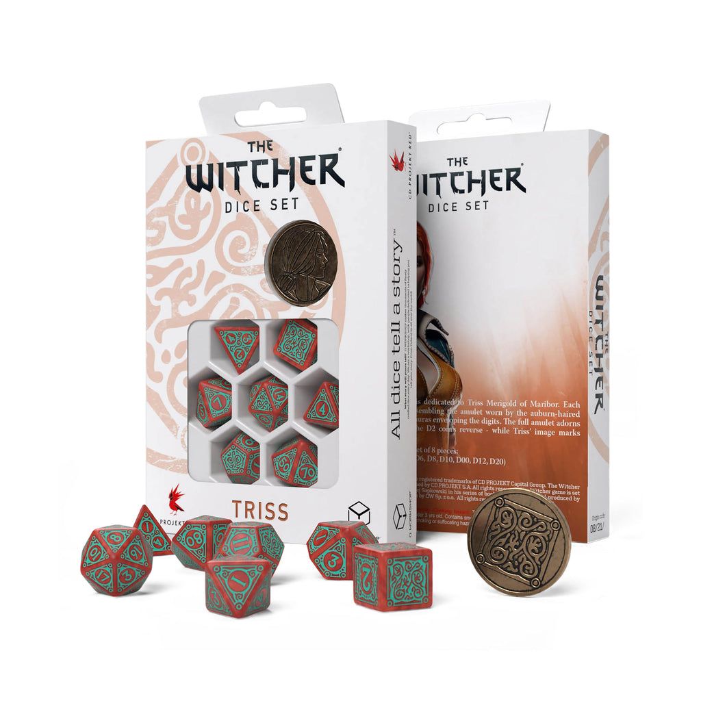 Productafbeelding Witcher - Triss RPG Dobbelstenen Set 7-delig met Verzamelmunt