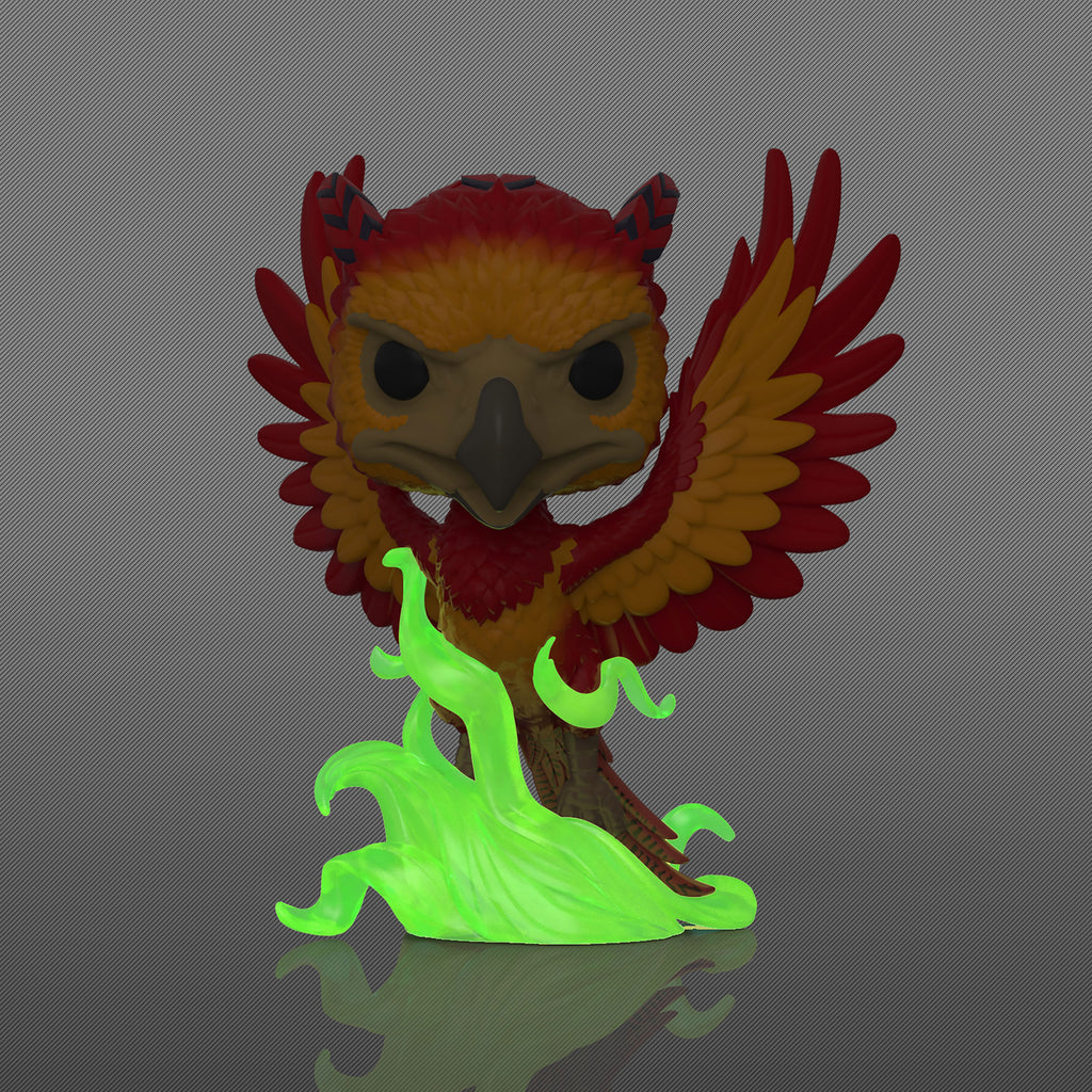 Productafbeelding Fawkes T-shirt met Funko Pop Glow in the Dark figuur - Harry Potter