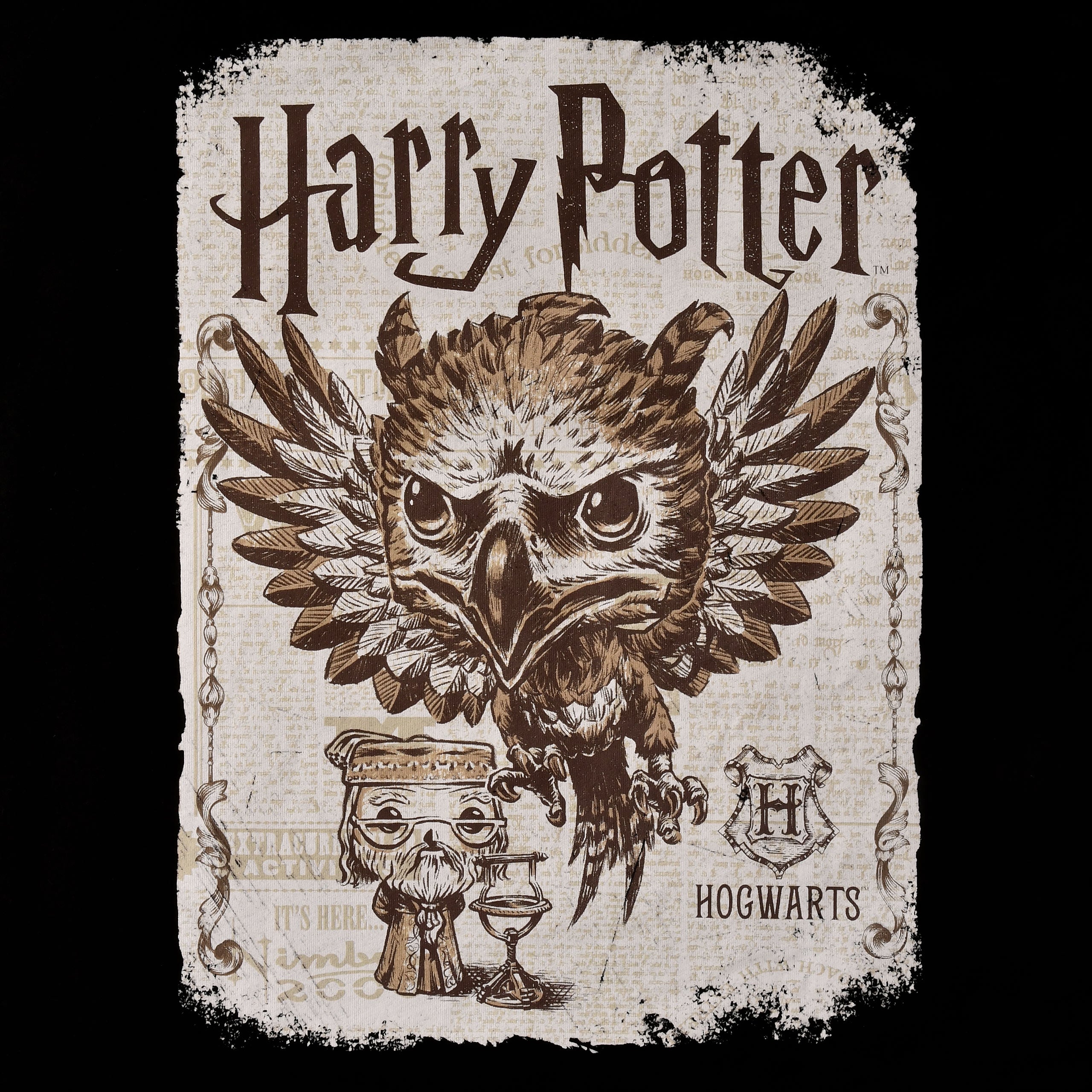 Productafbeelding Fawkes T-shirt met Funko Pop Glow in the Dark figuur - Harry Potter