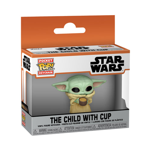Productafbeelding Grogu met beker Funko Pop Sleutelhanger - Star Wars The Mandalorian