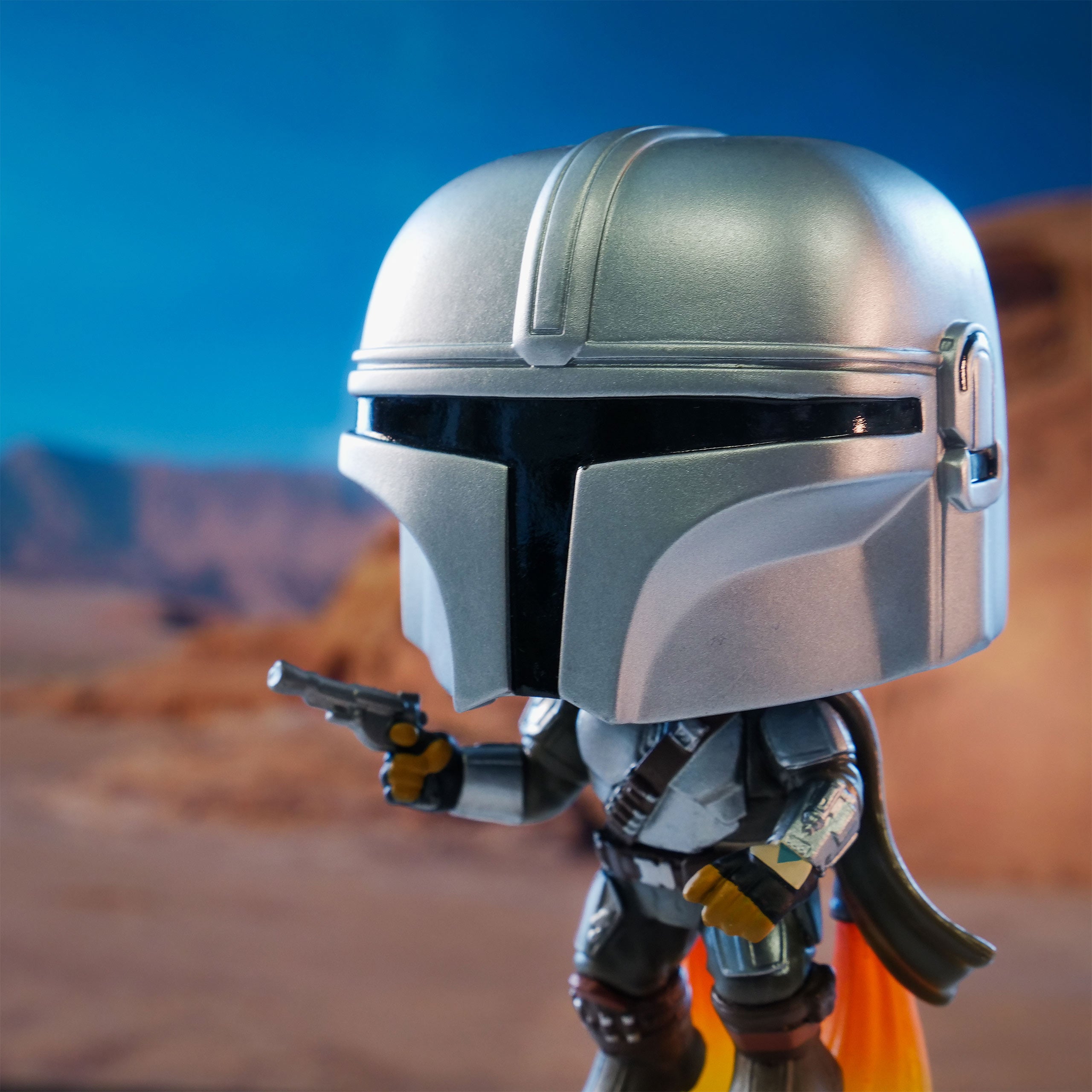 Productafbeelding Mando Glow in the Dark Funko Pop Bobblehead Figuur - Star Wars The Mandalorian