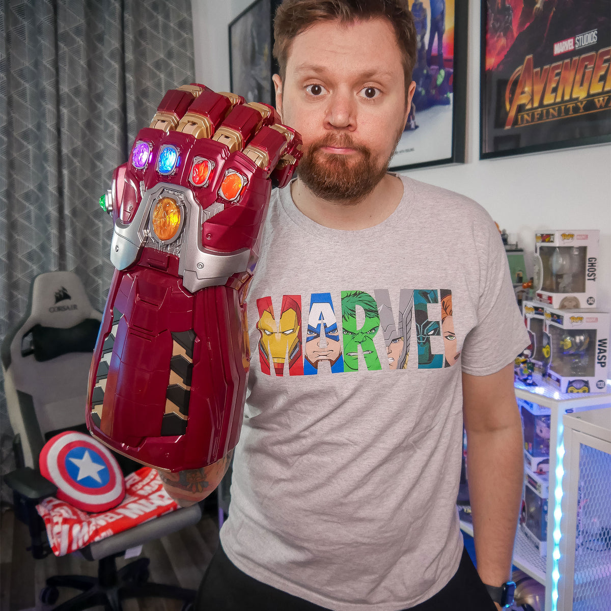 Productafbeelding Marvel - Logo Comic Heroes T-Shirt grijs