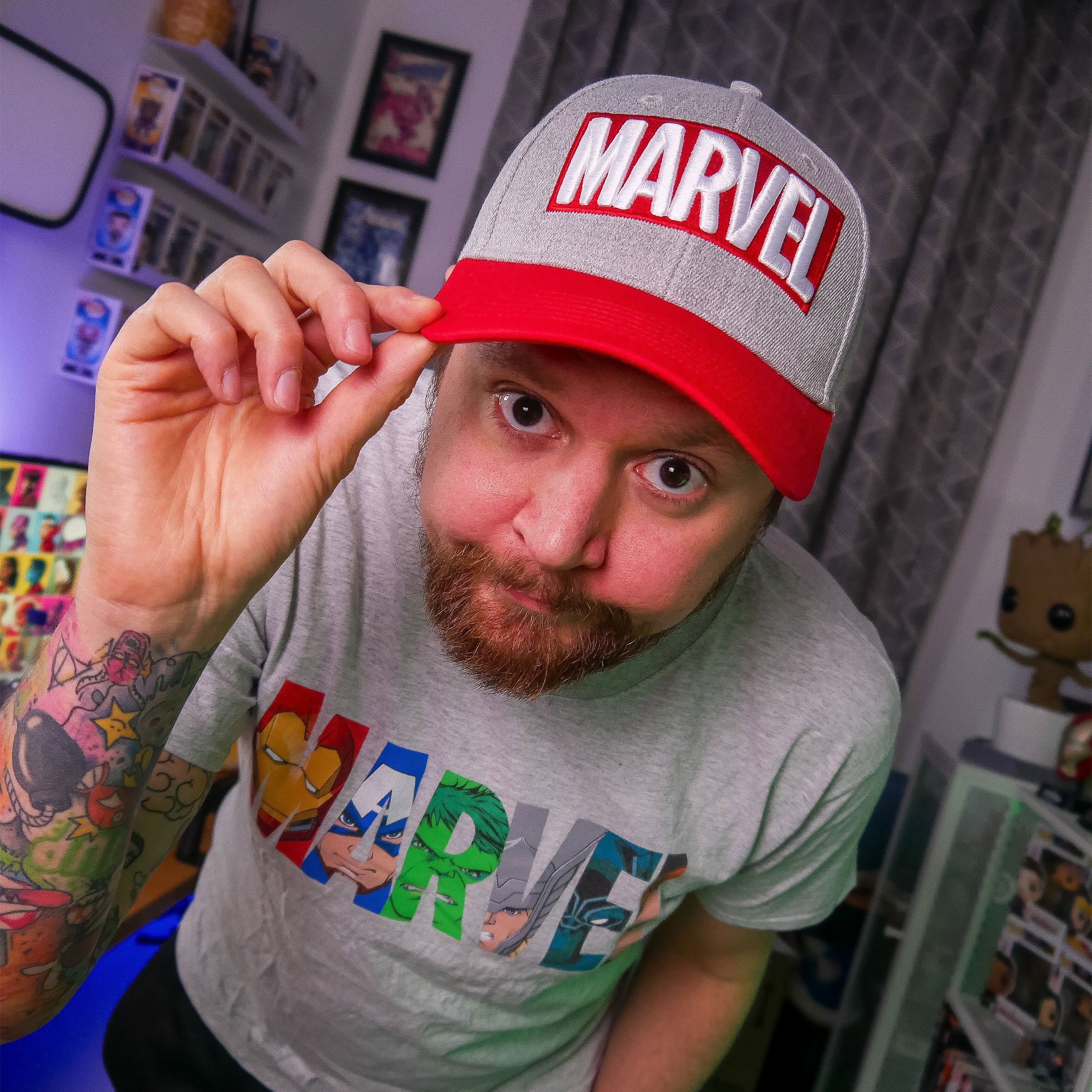 Productafbeelding Marvel - Logo Comic Heroes T-Shirt grijs