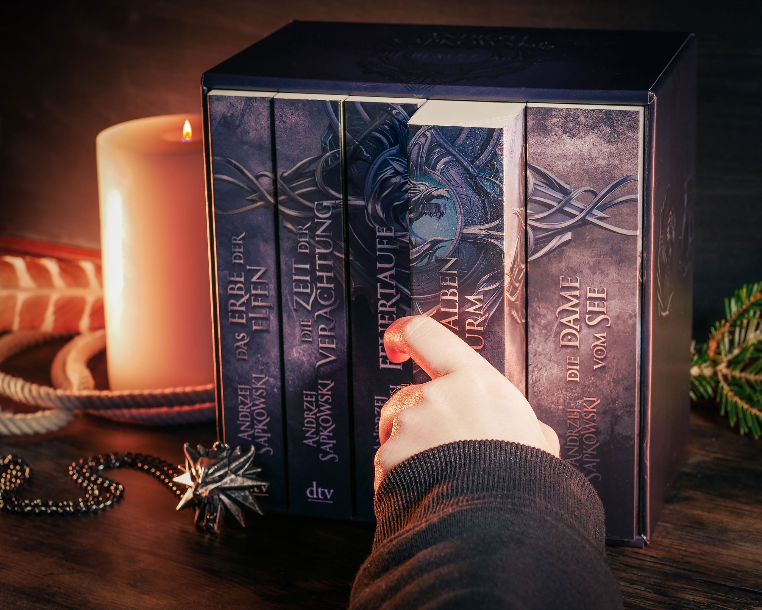 Productafbeelding De 5 delen van de Witcher Saga in een box