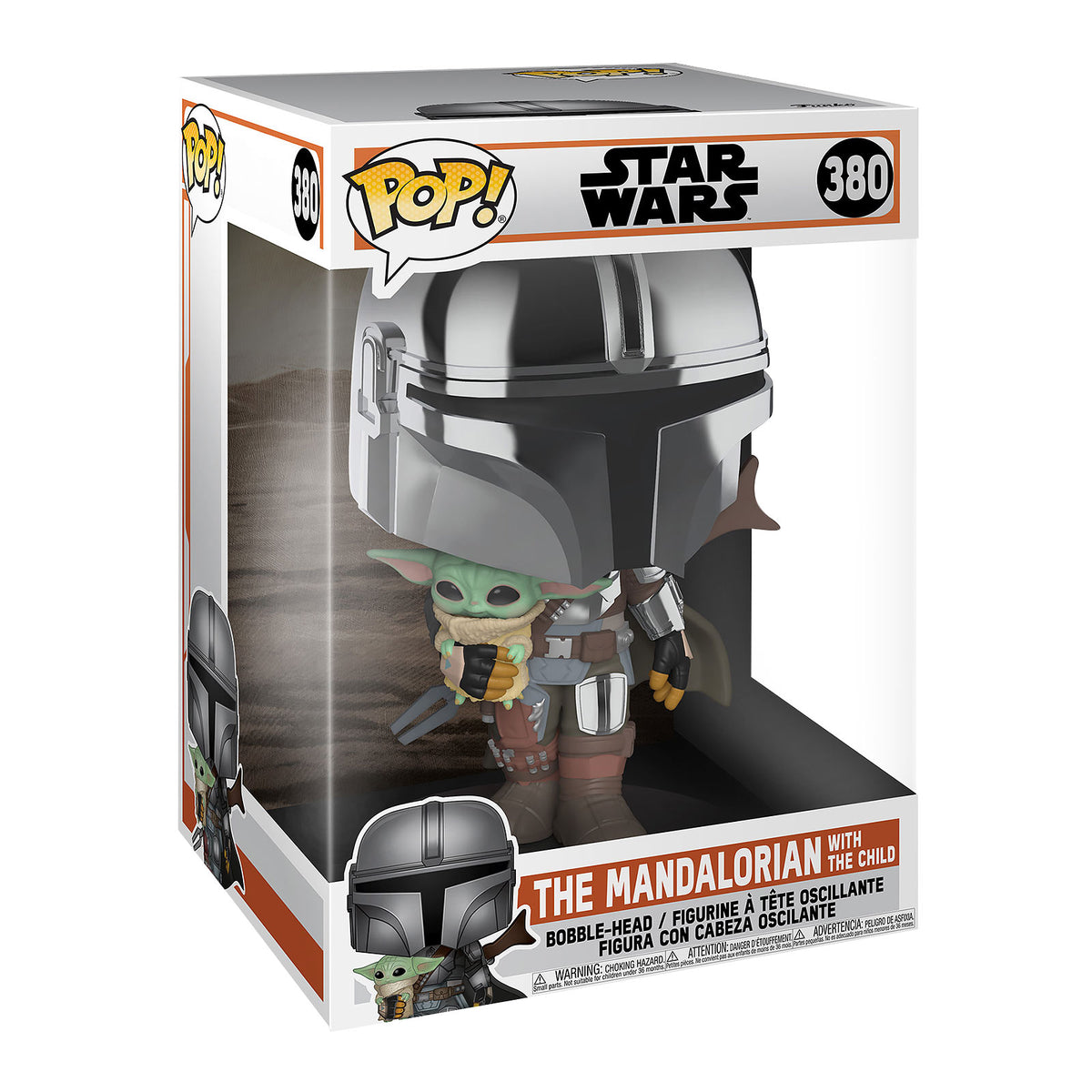 Productafbeelding Mandalorian Chrome Funko Pop Wobblehead Figuur 26 cm - Star Wars
