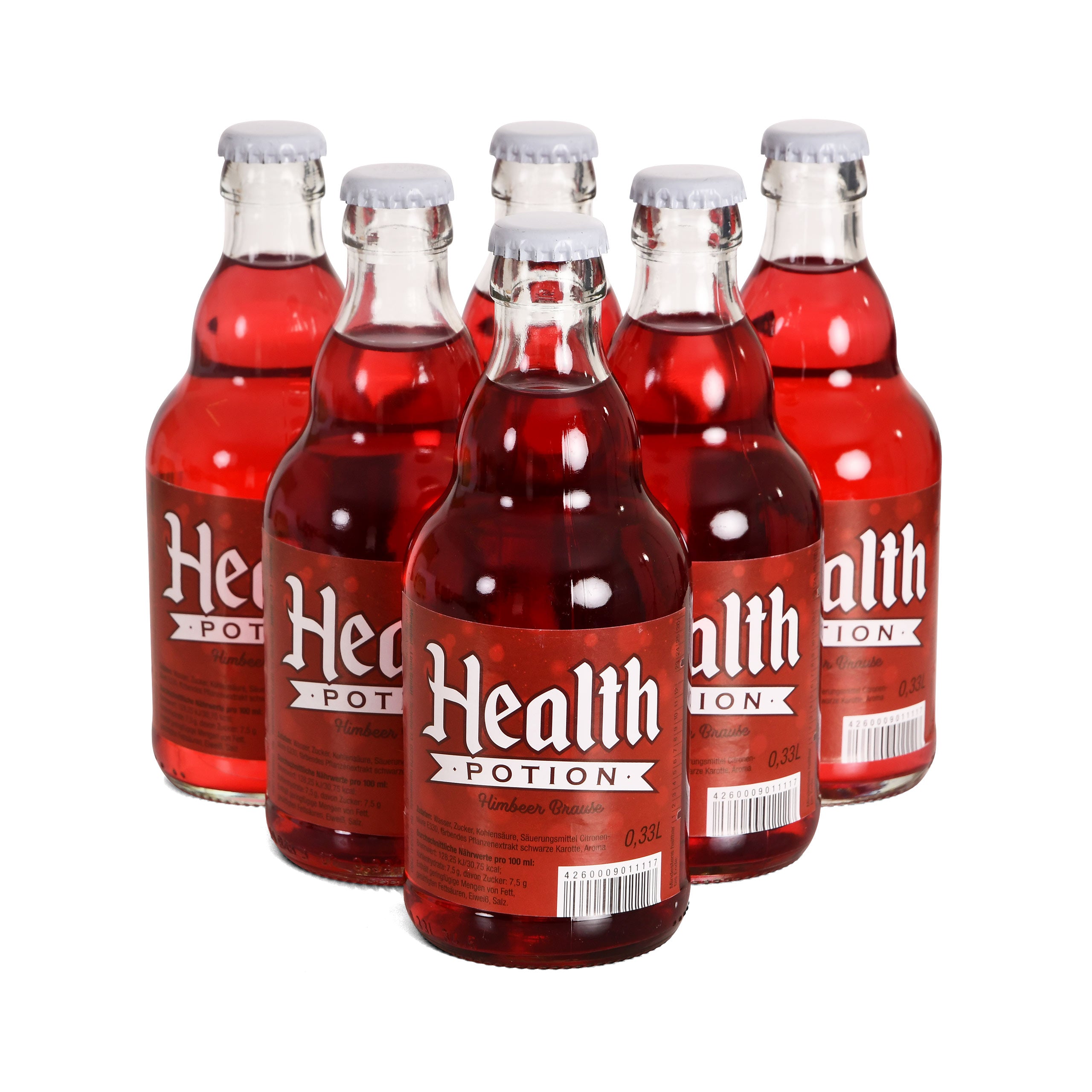 Productafbeelding Health Potion Fles Framboos Effervescent - Pakje van 6