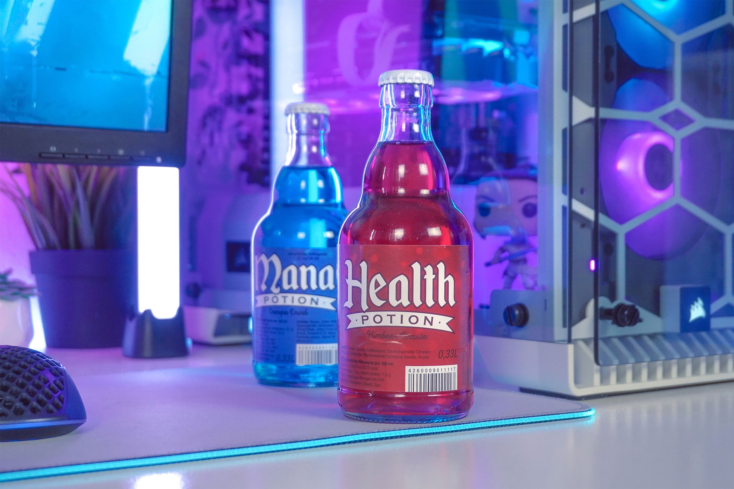 Productafbeelding Health Potion Fles Framboos Effervescent - Pakje van 6