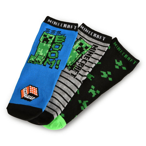 Productafbeelding Minecraft - Creeper Kinder Sokken 3-delige Set