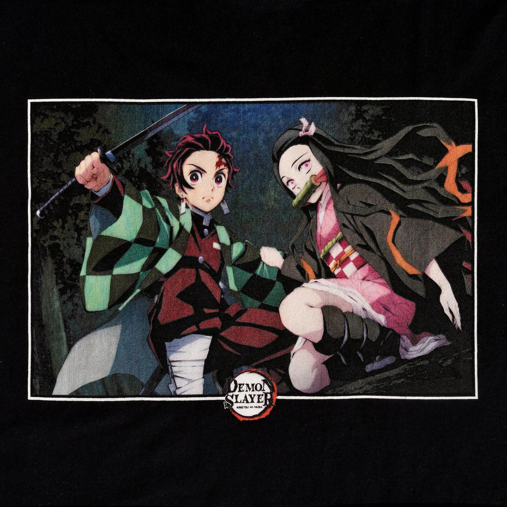 Productafbeelding Demon Slayer - Nezuko en Tanjiro Kamado T-shirt zwart