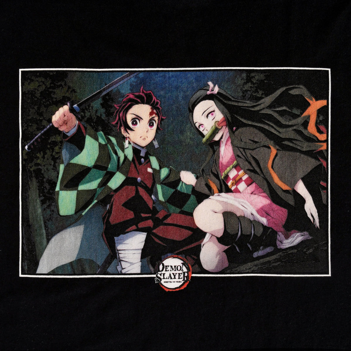 Productafbeelding Demon Slayer - Nezuko en Tanjiro Kamado T-shirt zwart