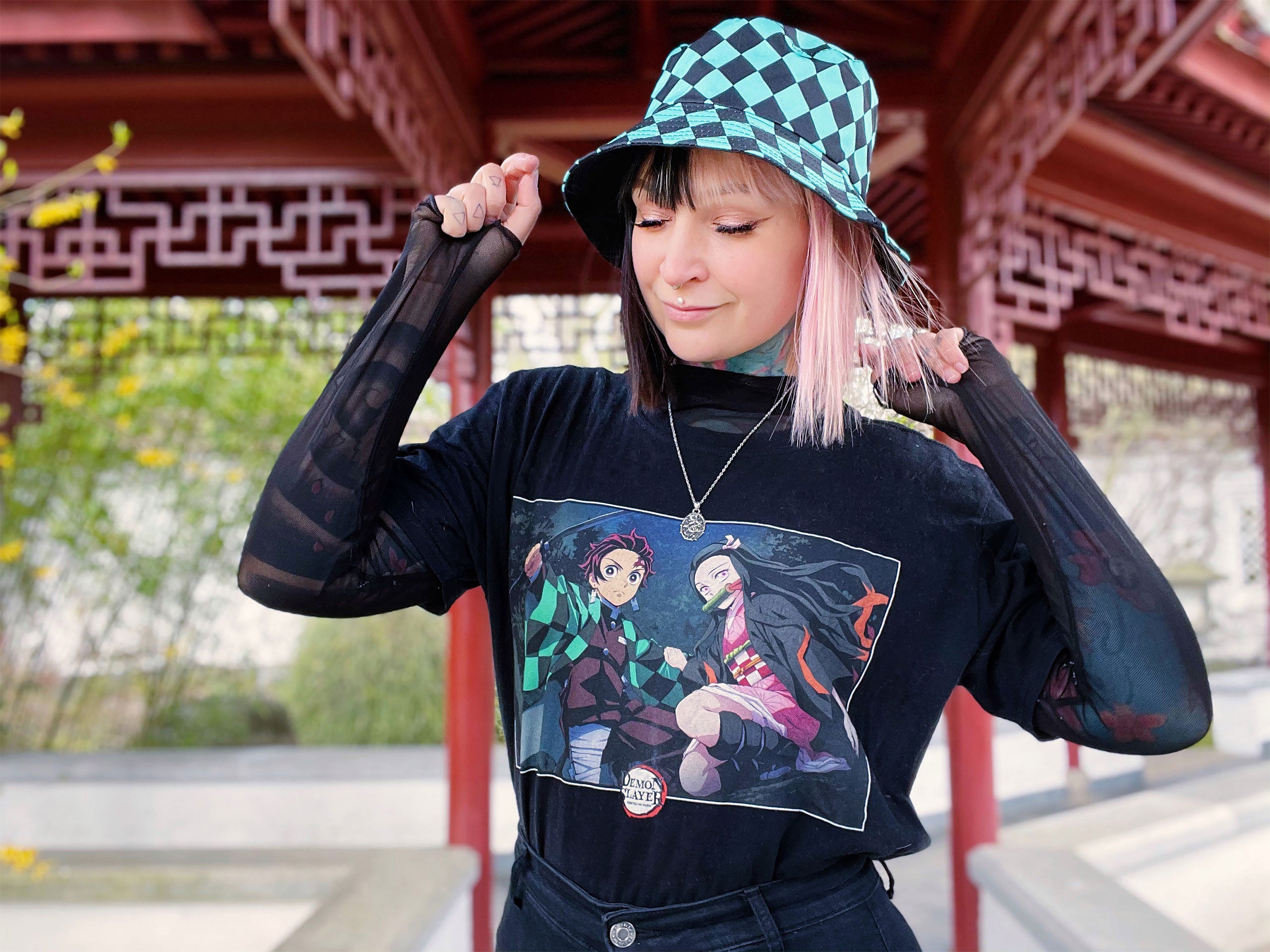 Productafbeelding Demon Slayer - Nezuko en Tanjiro Kamado T-shirt zwart