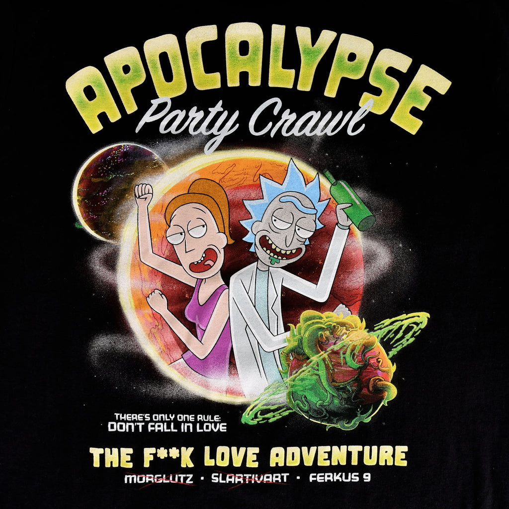 Productafbeelding Rick en Morty - Apocalypse Party T-shirt zwart