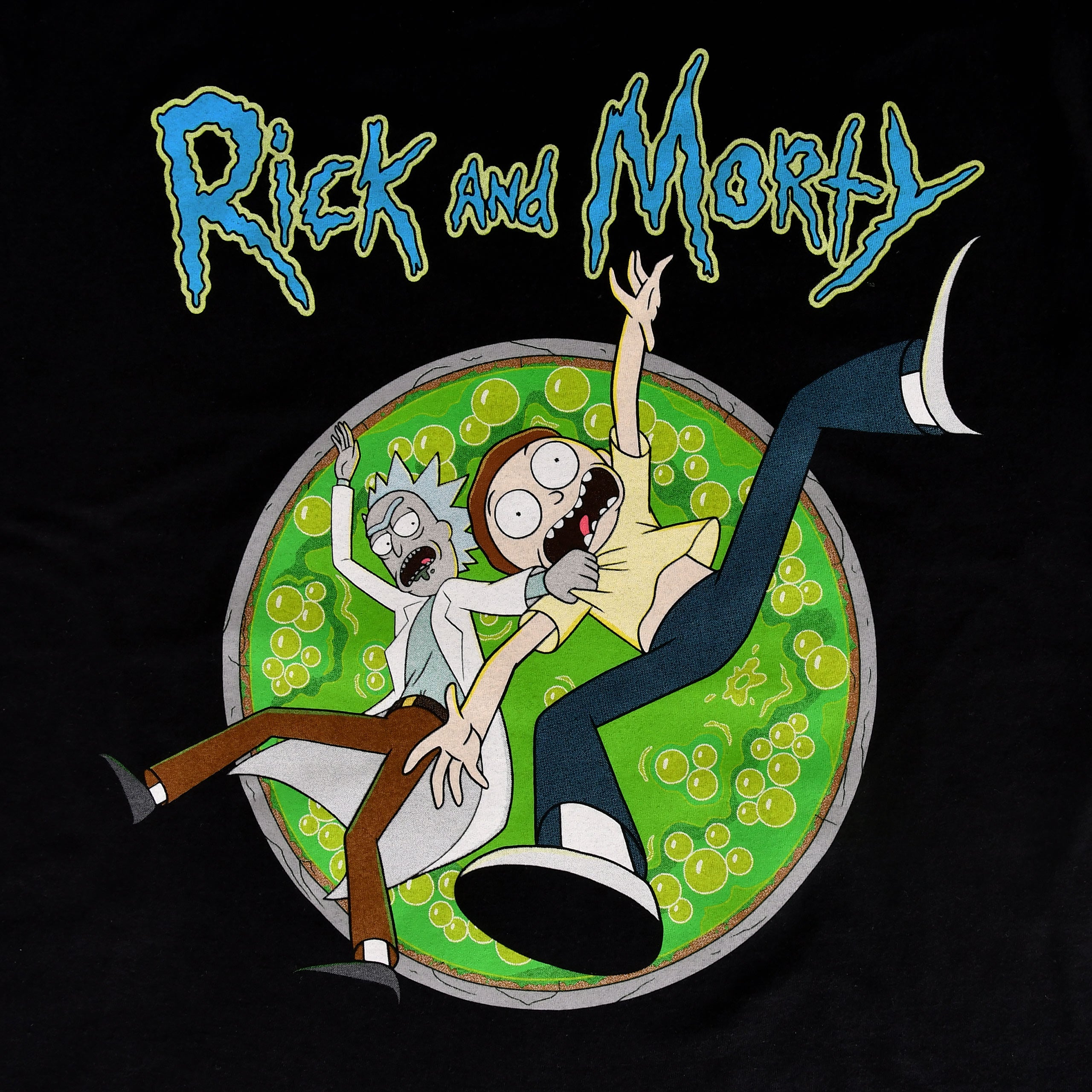 Productafbeelding Rick en Morty - Portal Circle T-Shirt zwart