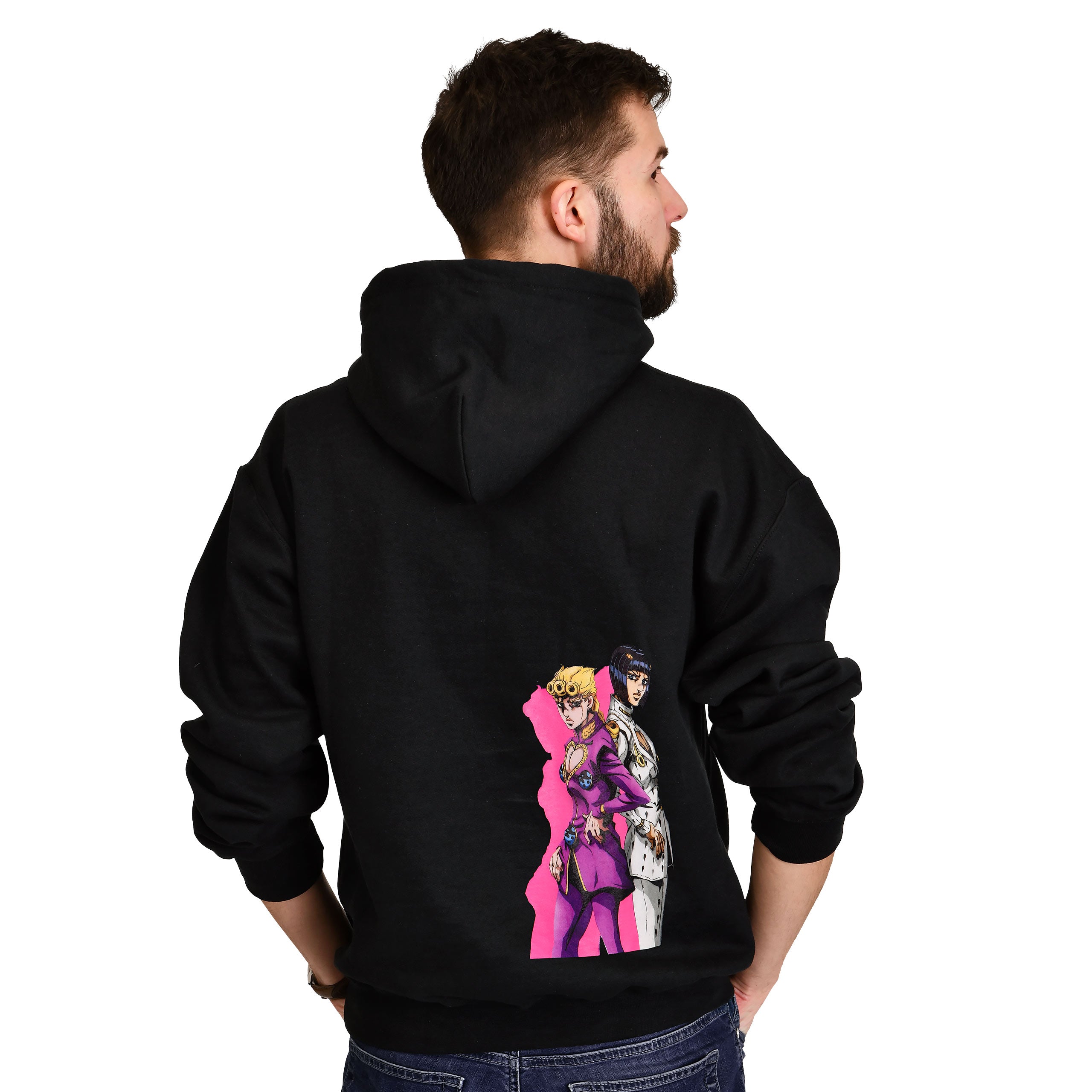 Productafbeelding JoJo's Bizarre Adventure - Giorno en Bruno Hoodie Zwart