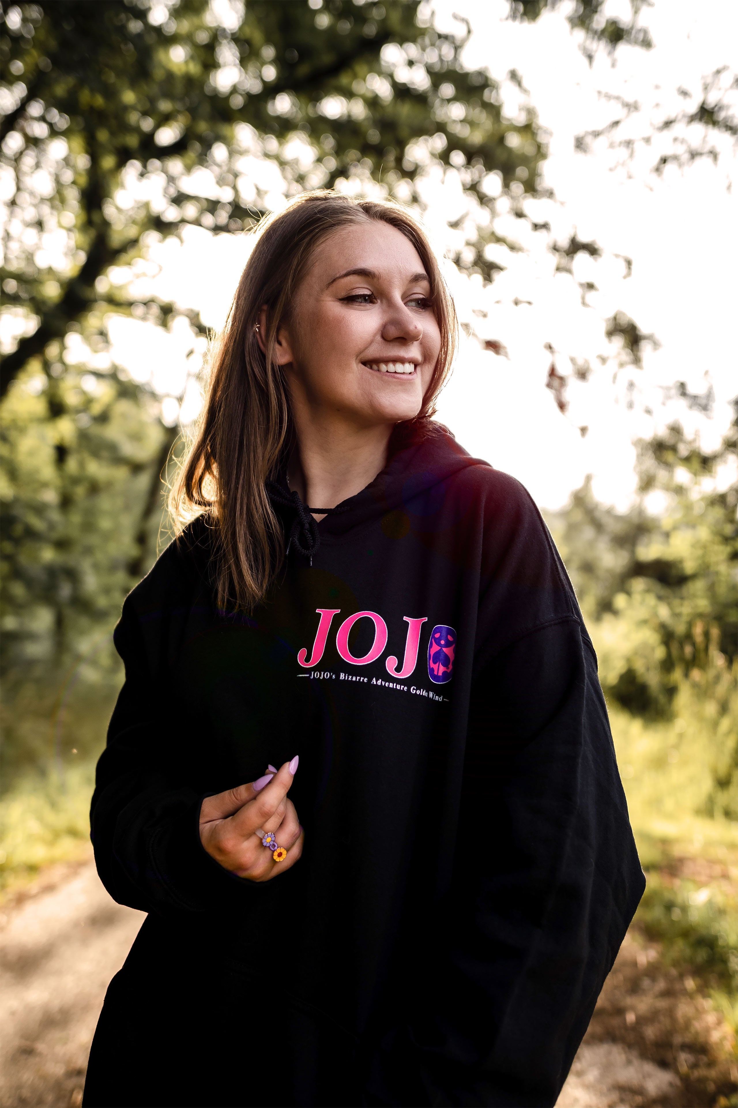 Productafbeelding JoJo's Bizarre Adventure - Giorno en Bruno Hoodie Zwart