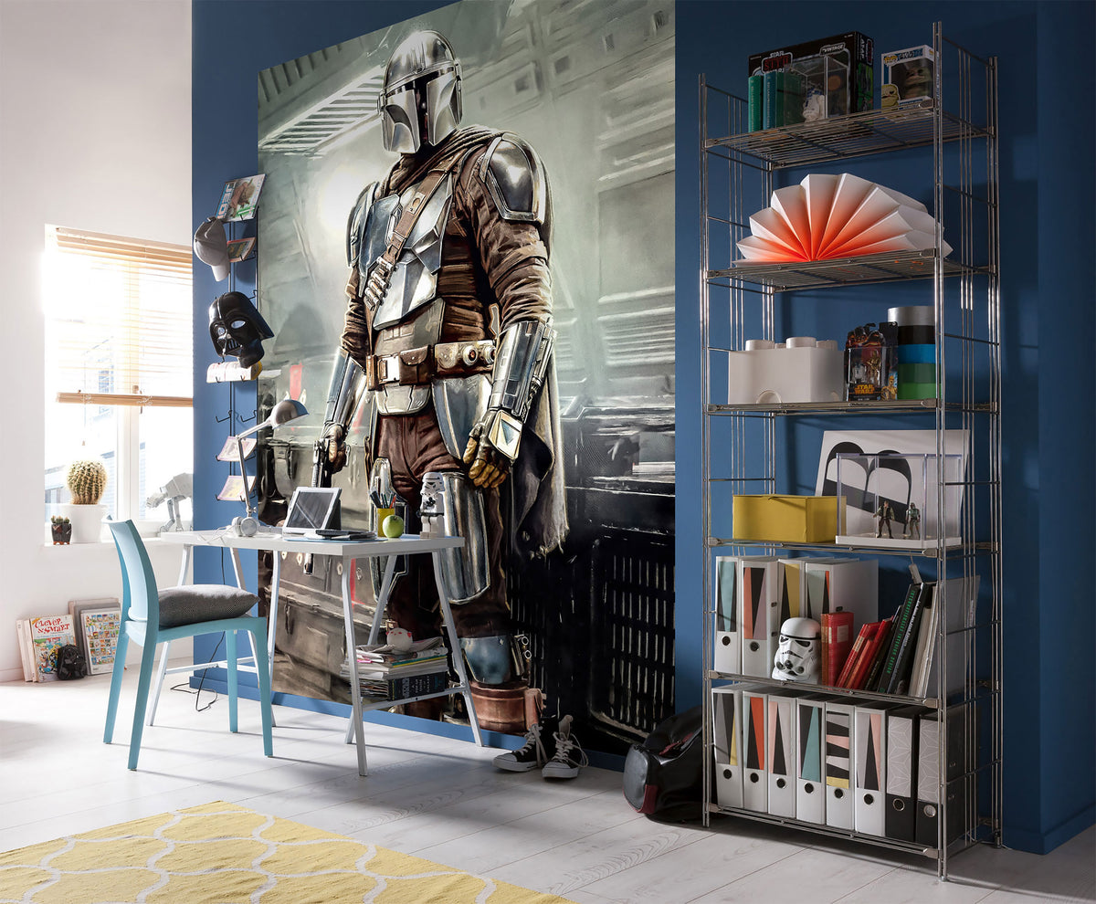 Productafbeelding Mando Fight Fotobehang - Star Wars The Mandalorian