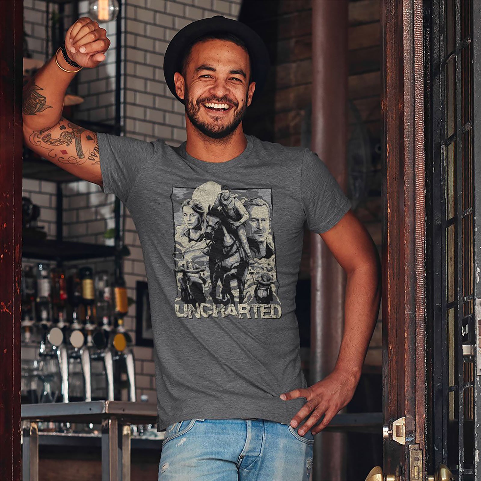 Productafbeelding Uncharted - Cover Page T-Shirt grijs