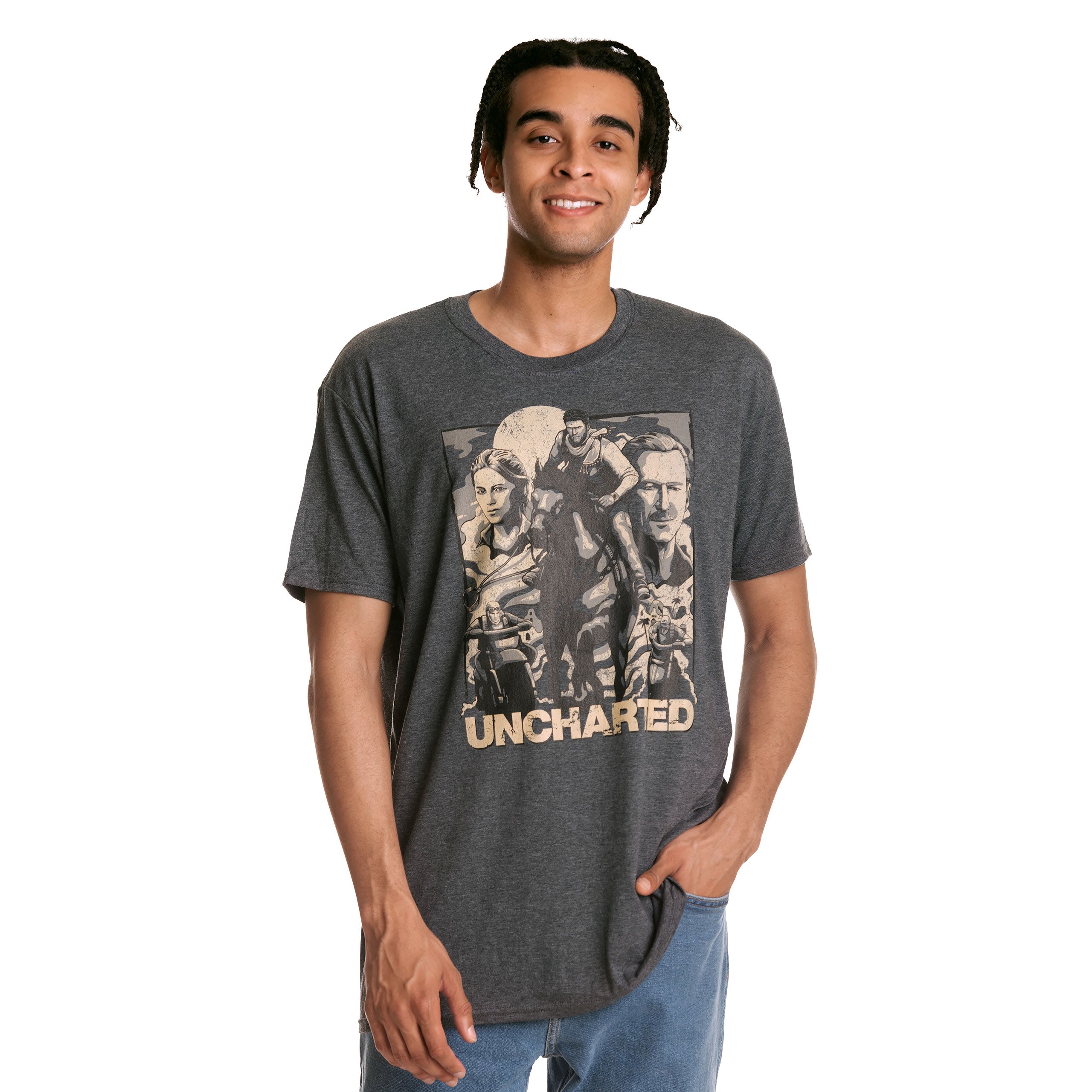 Productafbeelding Uncharted - Cover Page T-Shirt grijs