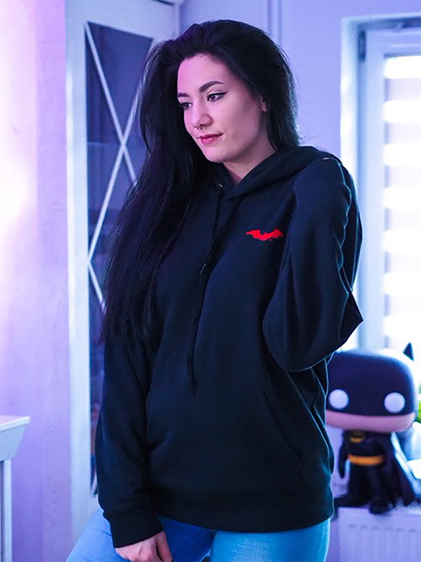 Productafbeelding The Batman Logo Hoodie Zwart