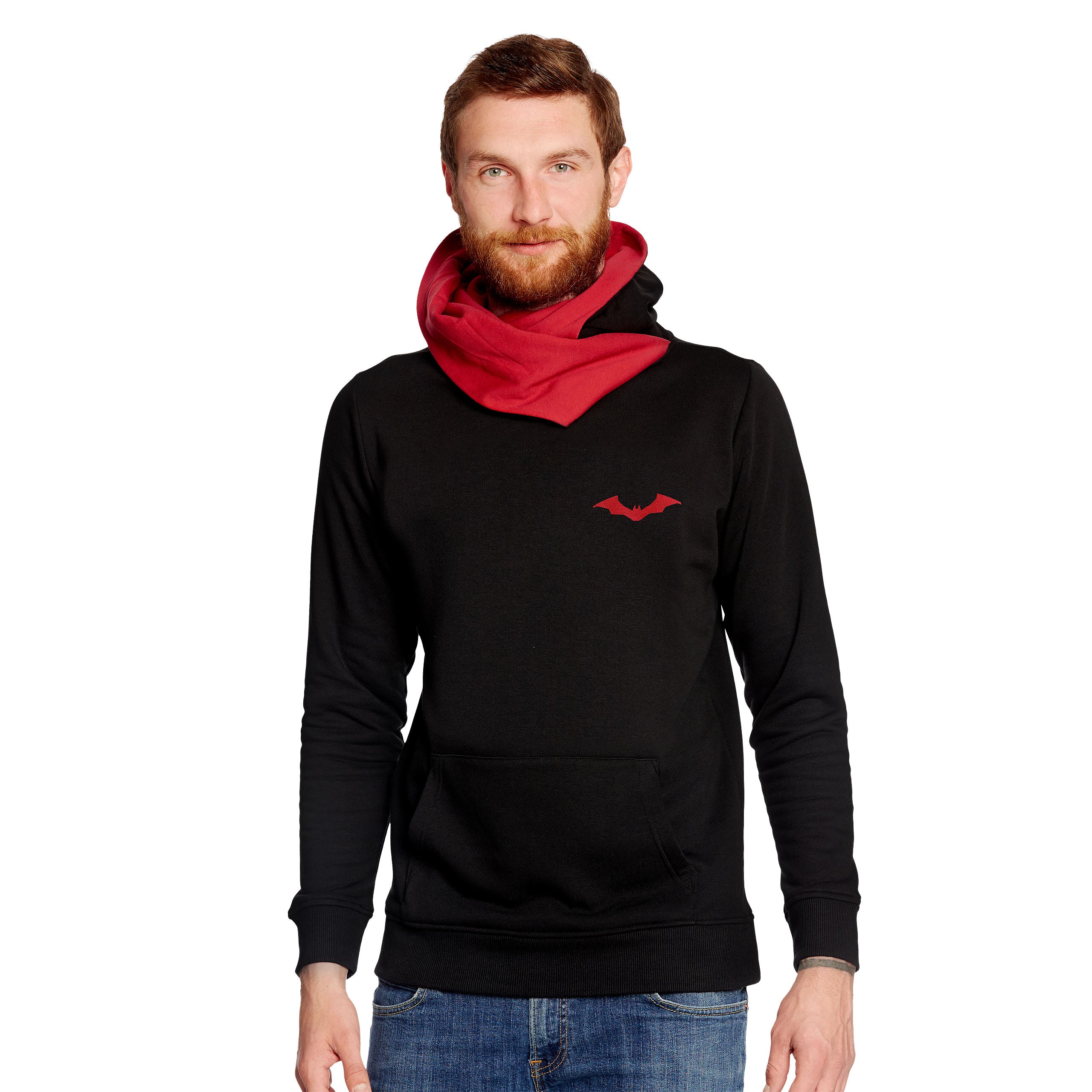 Productafbeelding De Batman Logo Hoodie zwart-rood
