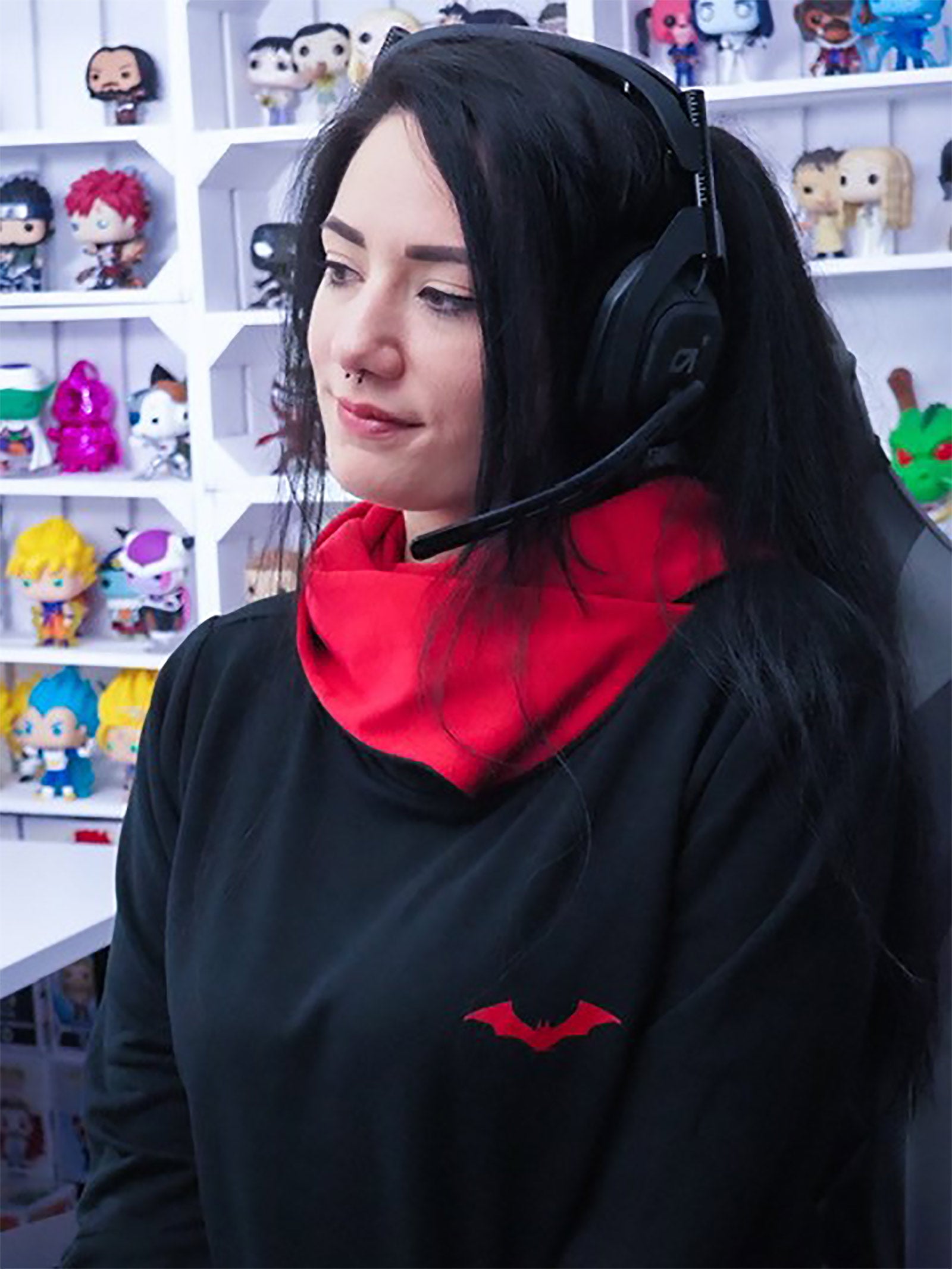 Productafbeelding De Batman Logo Hoodie zwart-rood