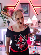 Productafbeelding Harley Quinn - Live Fast Die Clown 2in1 Dames T-shirt