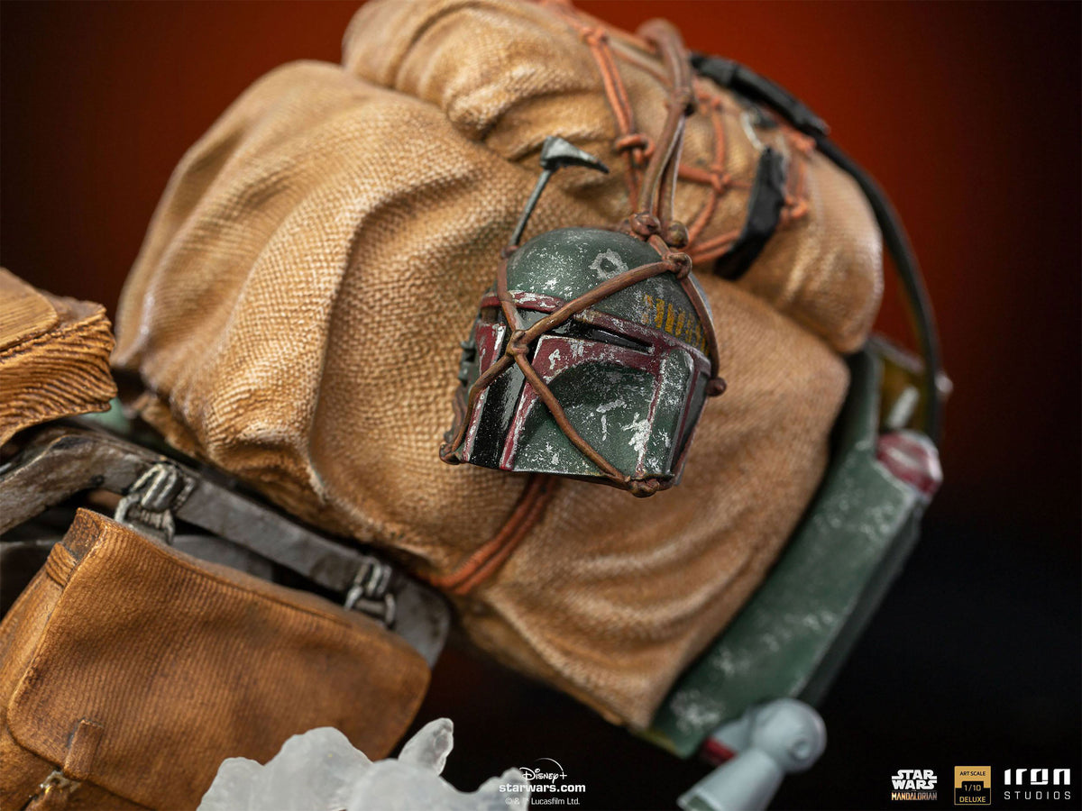 Productafbeelding Mando met Speeder BDS Art Scale Deluxe Statue - Star Wars The Mandalorian