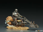 Productafbeelding Mando met Speeder BDS Art Scale Deluxe Statue - Star Wars The Mandalorian