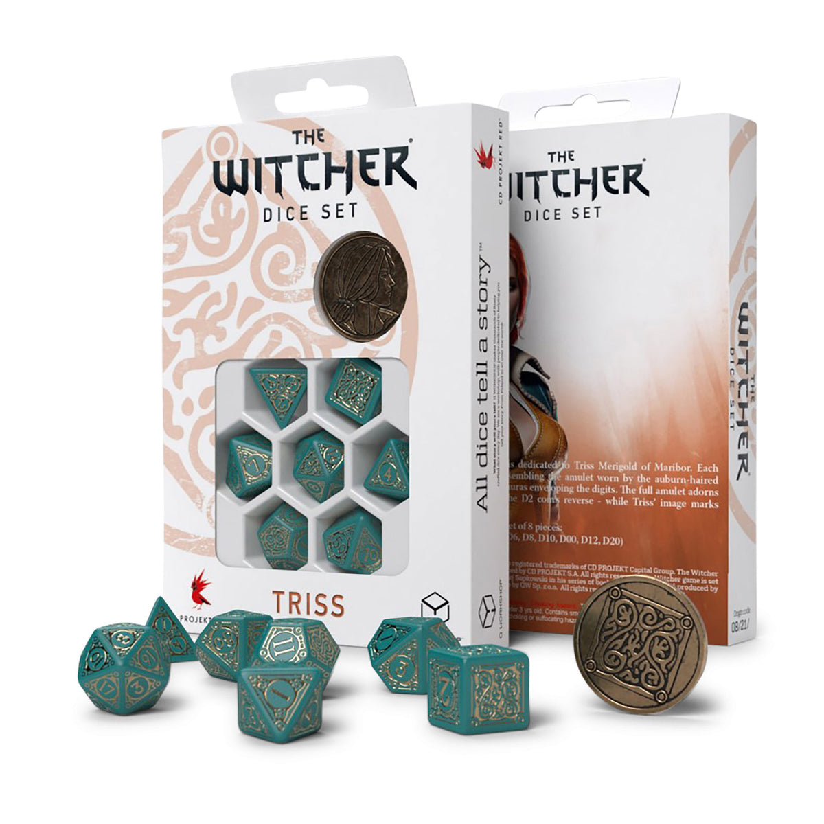 Productafbeelding Witcher - Triss Beautiful Healer RPG Dobbelset 7-delig met Verzamelmunt