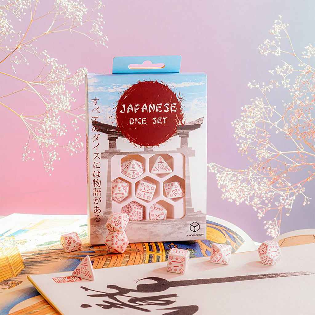 Productafbeelding Japans - Kersenbloesemblaadjes RPG Dobbelsteen Set 7st