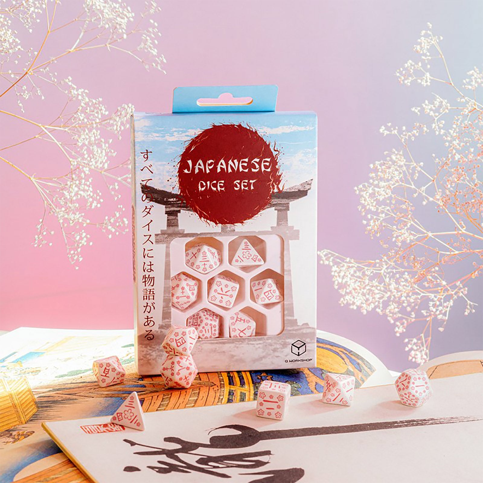 Productafbeelding Japans - Kersenbloesemblaadjes RPG Dobbelsteen Set 7st
