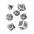 Productafbeelding Celtic 3D Revised Wit & Zwart RPG Dobbelstenen Set 7dlg