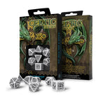 Productafbeelding Celtic 3D Revised Wit & Zwart RPG Dobbelstenen Set 7dlg