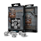Productafbeelding Dwarven Wit & Zwart RPG Dobbelstenen Set 7-delig