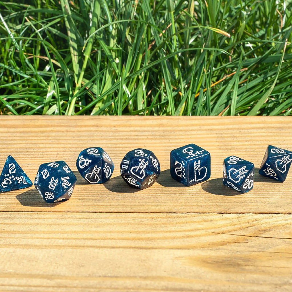 Product image Llama Glitter RPG Dice Set 7pcs